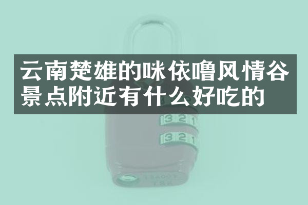云南楚雄的咪依噜风情谷景点附近有什么好吃的