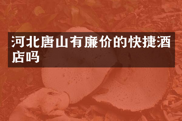 河北唐山有廉价的快捷酒店吗