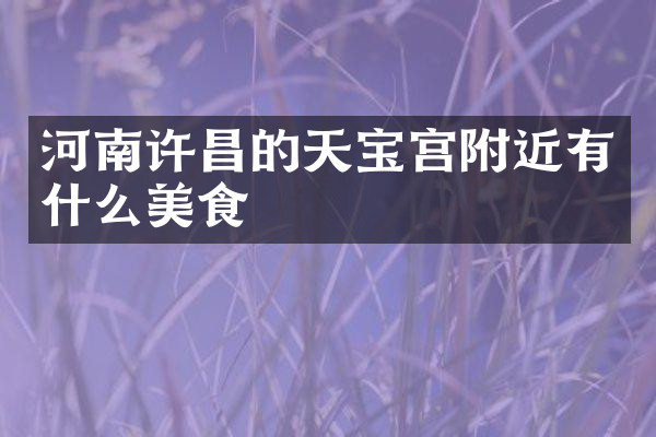 河南许昌的天宝宫附近有什么美食