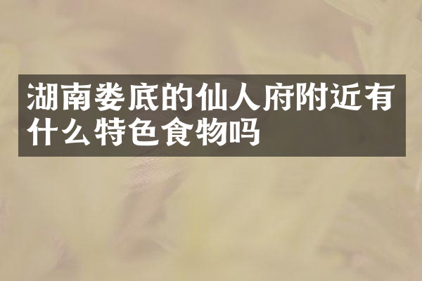 湖南娄底的仙人府附近有什么特色食物吗