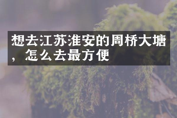 想去江苏淮安的周桥大塘，怎么去最方便