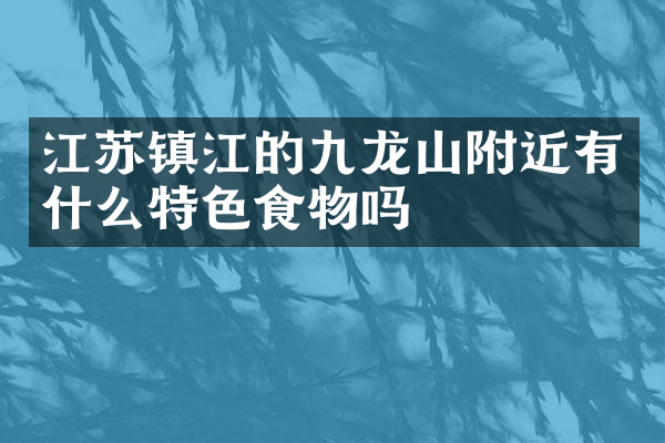 江苏镇江的九龙山附近有什么特色食物吗