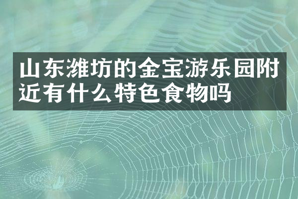 山东潍坊的金宝游乐园附近有什么特色食物吗