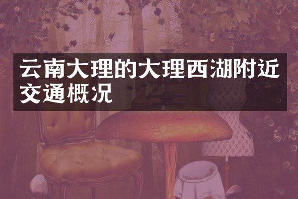 云南大理的大理西湖附近交通概况