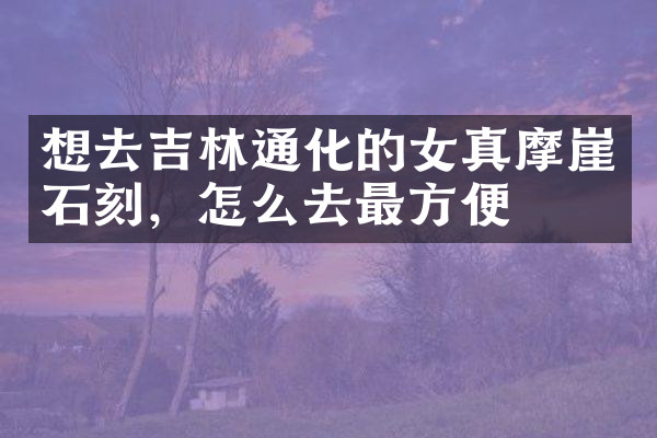 想去吉林通化的女真摩崖石刻，怎么去最方便