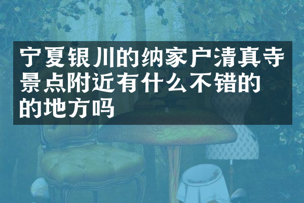 宁夏银川的纳家户清真寺景点附近有什么不错的住的地方吗