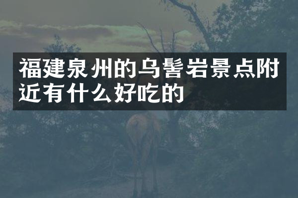 福建泉州的乌髻岩景点附近有什么好吃的