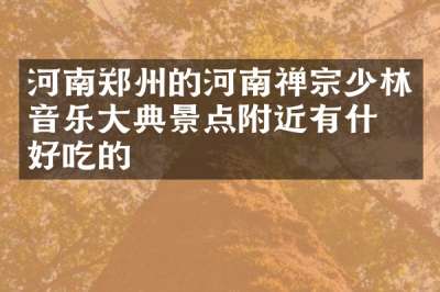 河南郑州的河南禅宗少林音乐大典景点附近有什么好吃的