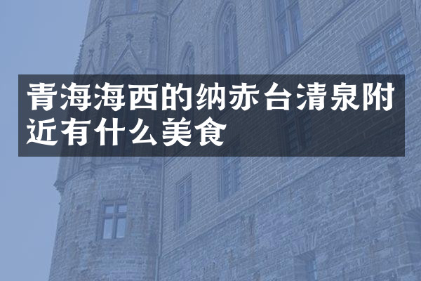 青海海西的纳赤台清泉附近有什么美食