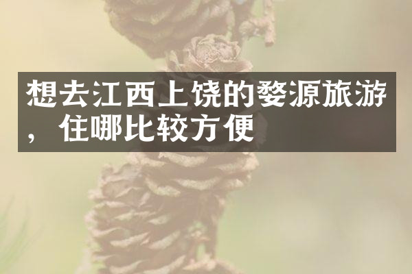 想去江西上饶的婺源旅游，住哪比较方便