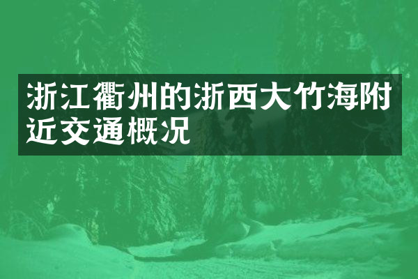 浙江衢州的浙西大竹海附近交通概况