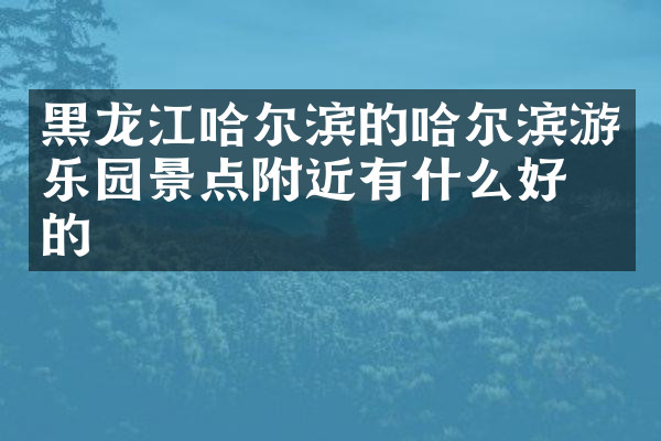 黑龙江哈尔滨的哈尔滨游乐园景点附近有什么好吃的