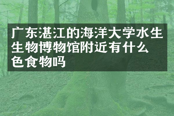 广东湛江的海洋大学水生生物博物馆附近有什么特色食物吗