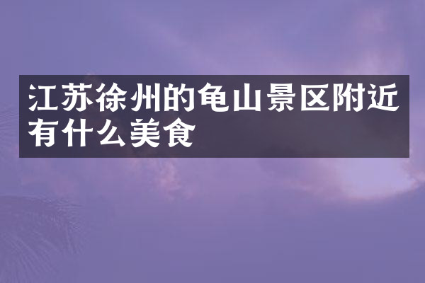 江苏徐州的龟山景区附近有什么美食
