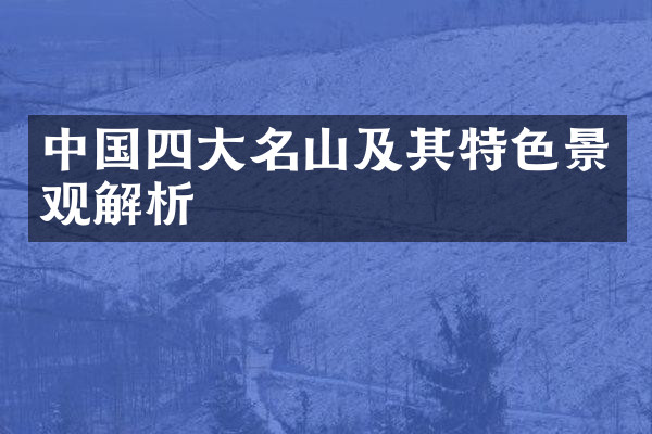 中国四大名山及其特色景观解析