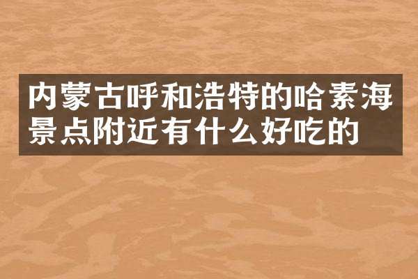 内蒙古呼和浩特的哈素海景点附近有什么好吃的
