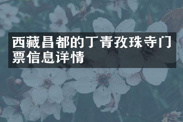 西藏昌都的丁青孜珠寺门票信息详情