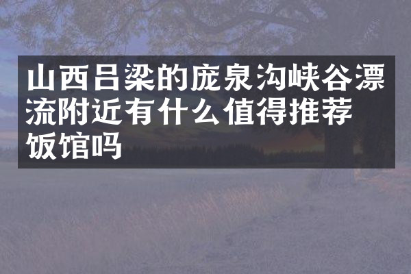 山西吕梁的庞泉沟峡谷漂流附近有什么值得推荐的饭馆吗
