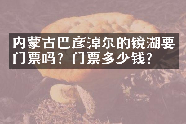 内蒙古巴彦淖尔的镜湖要门票吗？门票多少钱？