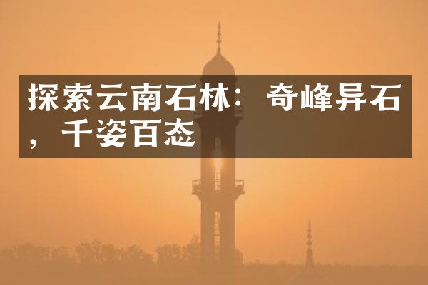 探索云南石林：奇峰异石，千姿百态