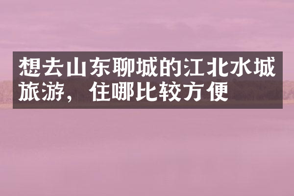 想去山东聊城的江北水城旅游，住哪比较方便