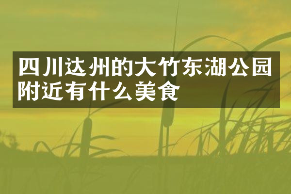 四川达州的大竹东湖公园附近有什么美食