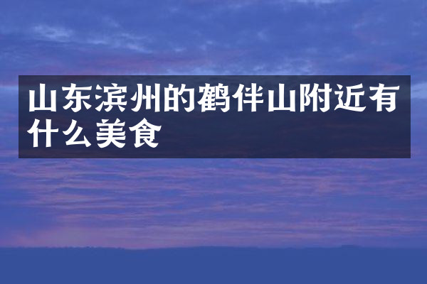 山东滨州的鹤伴山附近有什么美食