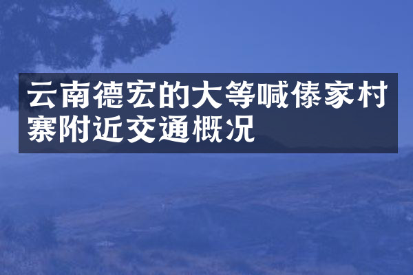 云南德宏的大等喊傣家村寨附近交通概况