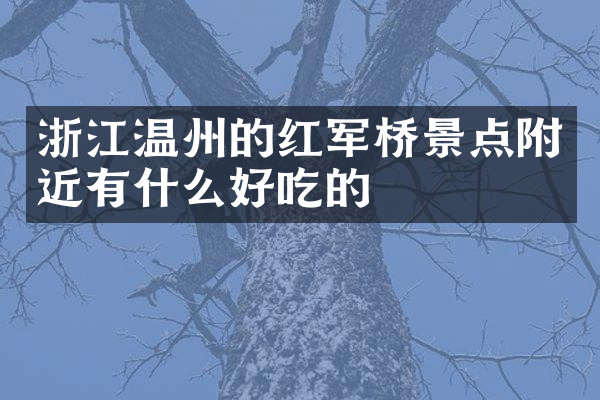 浙江温州的红军桥景点附近有什么好吃的
