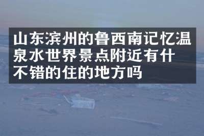 山东滨州的鲁西南记忆温泉水世界景点附近有什么不错的住的地方吗