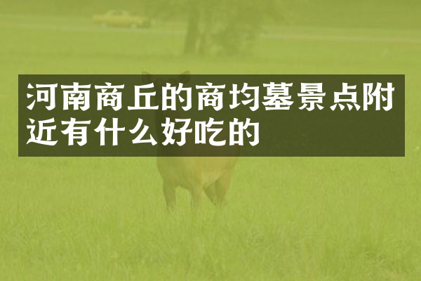 河南商丘的商均墓景点附近有什么好吃的