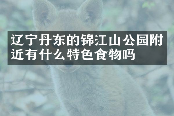 辽宁丹东的锦江山公园附近有什么特色食物吗
