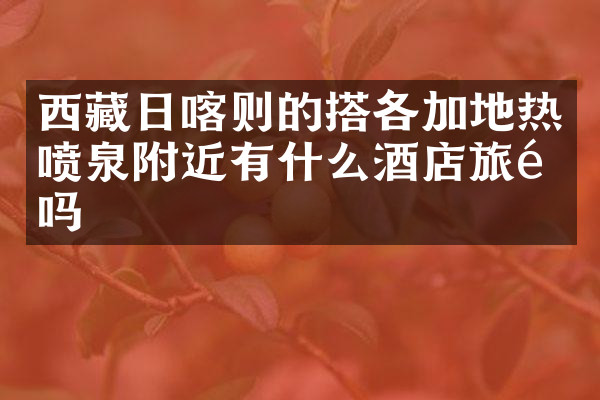 西藏日喀则的搭各加地热喷泉附近有什么酒店旅馆吗