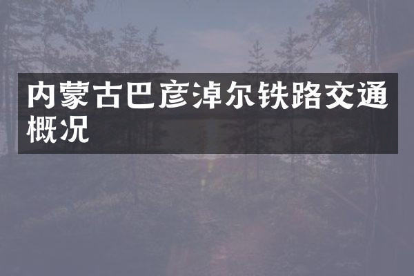 内蒙古巴彦淖尔铁路交通概况