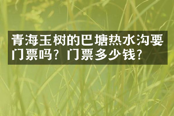 青海玉树的巴塘热水沟要门票吗？门票多少钱？