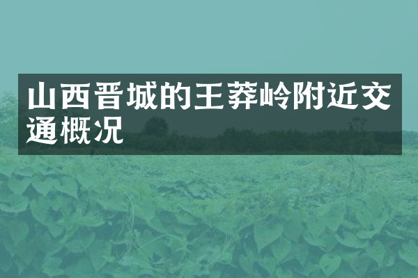山西晋城的王莽岭附近交通概况