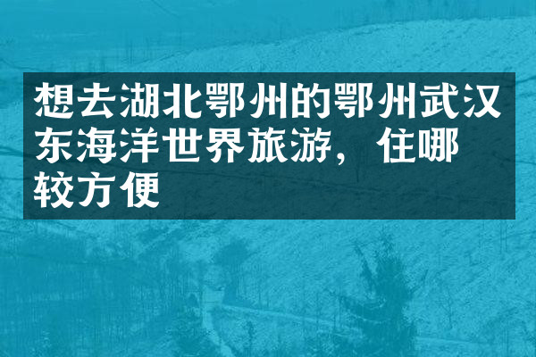 想去湖北鄂州的鄂州武汉东海洋世界旅游，住哪比较方便