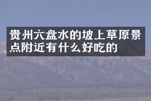 贵州六盘水的坡上草原景点附近有什么好吃的