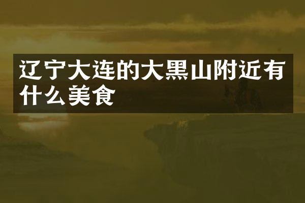 辽宁大连的大黑山附近有什么美食