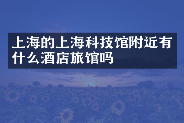 上海的上海科技馆附近有什么酒店旅馆吗