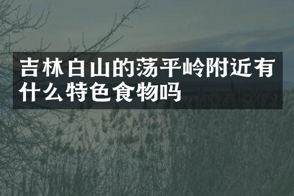 吉林白山的荡平岭附近有什么特色食物吗