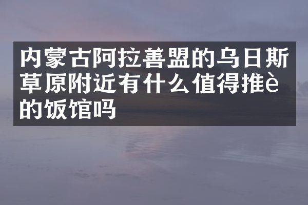 内蒙古阿拉善盟的乌日斯草原附近有什么值得推荐的饭馆吗