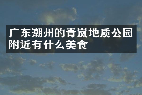 广东潮州的青岚地质公园附近有什么美食
