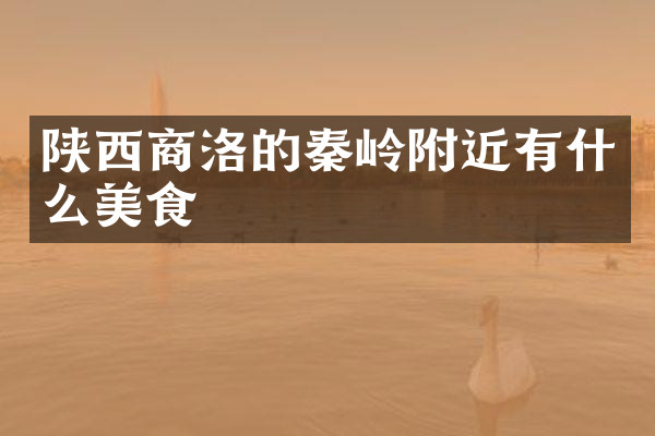 陕西商洛的秦岭附近有什么美食