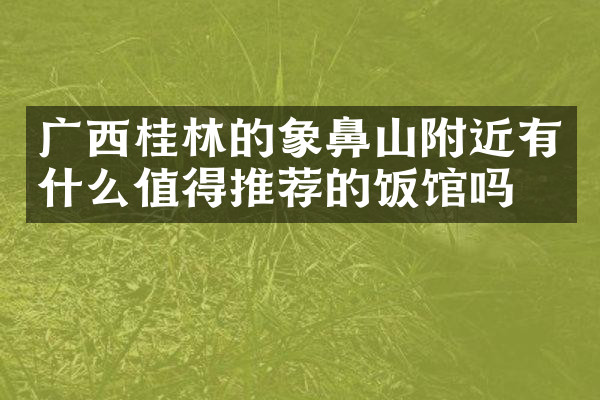 广西桂林的象鼻山附近有什么值得推荐的饭馆吗