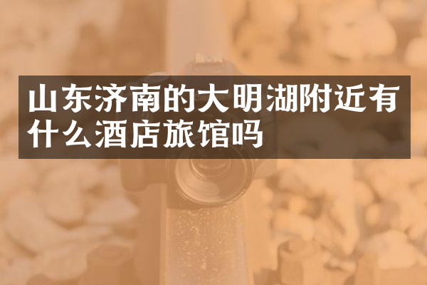 山东济南的大明湖附近有什么酒店旅馆吗