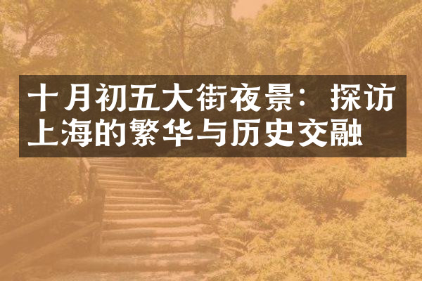 十月初五大街夜景：探访上海的繁华与历史交融