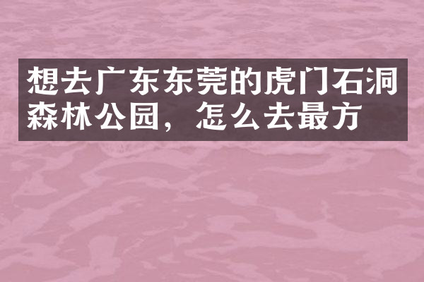 想去广东东莞的虎门石洞森林公园，怎么去最方便