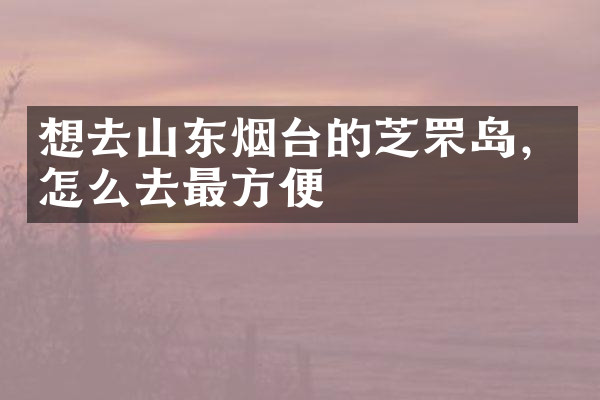 想去山东烟台的芝罘岛，怎么去最方便