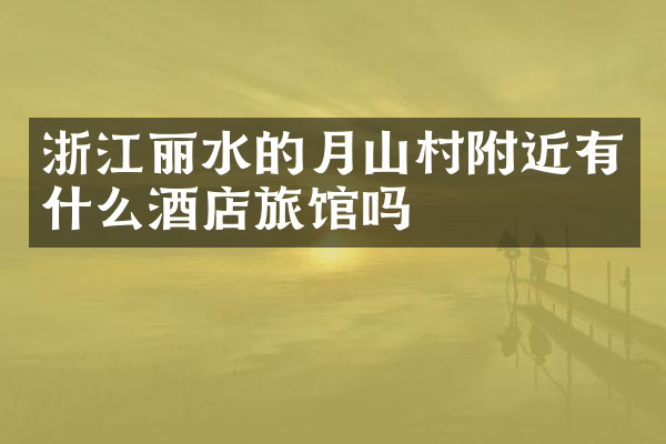 浙江丽水的月山村附近有什么酒店旅馆吗